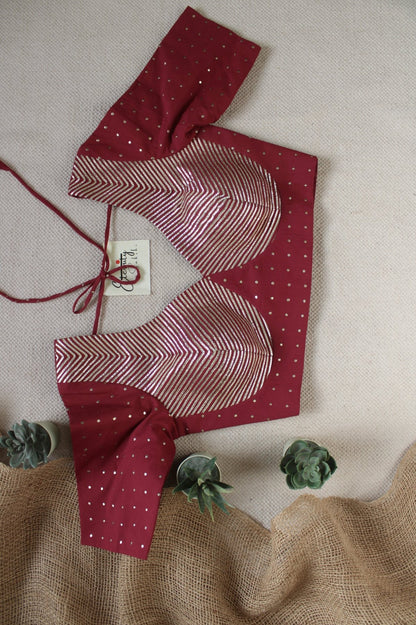Maroon Gulkaari Blouse - Eternity by Sakshi