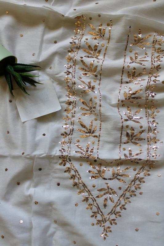 Lucknowi Handcrafted Chanderi Unstitched Mens Kurta Fabric 01 - Eternity by Sakshi