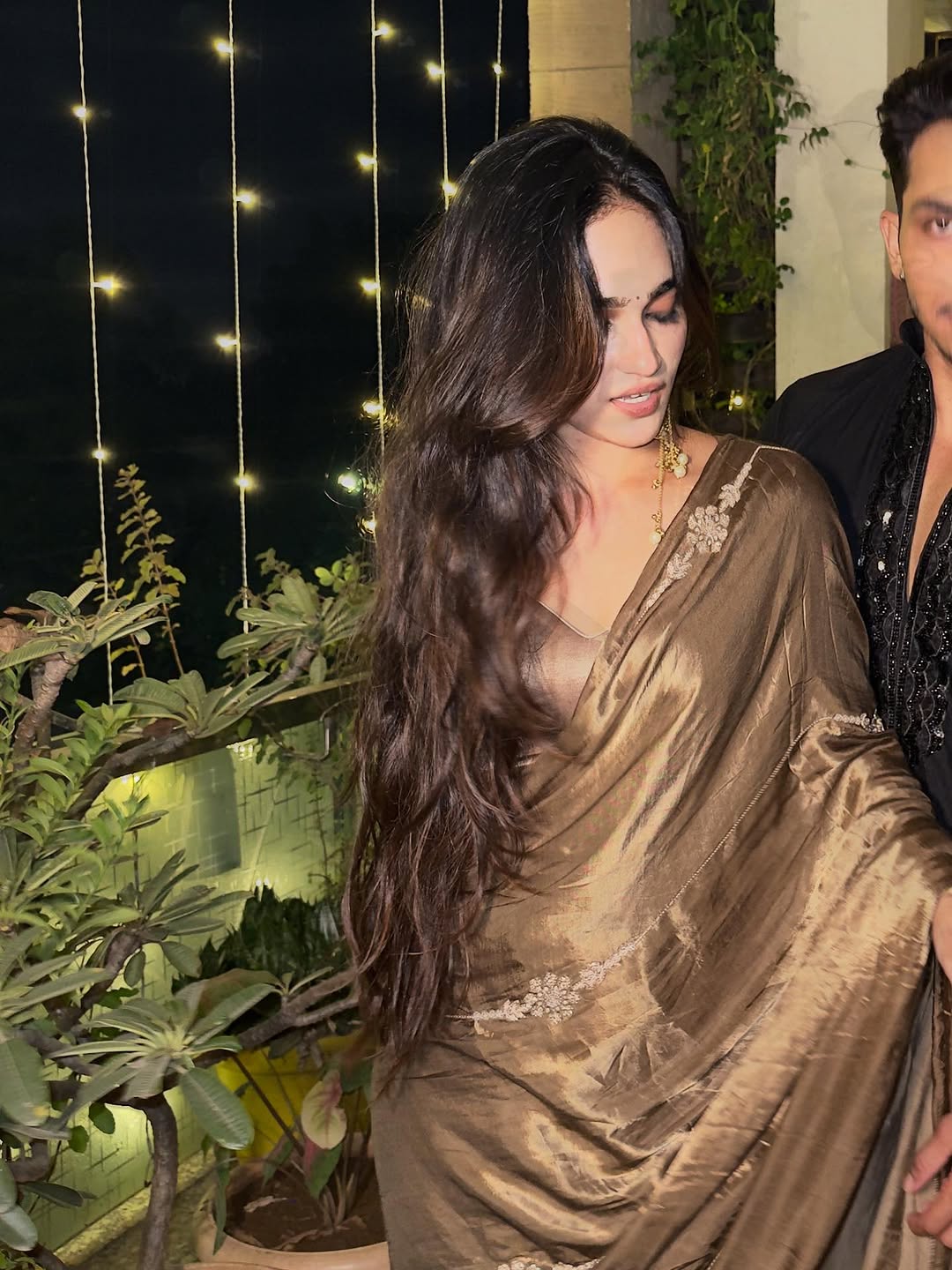 Cappuccino Modal Handwork Saree