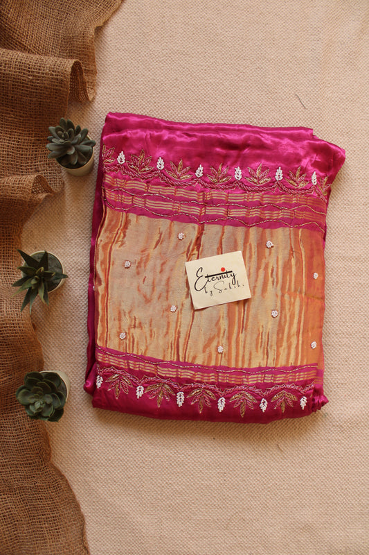 Pink Modal Handwork Saree