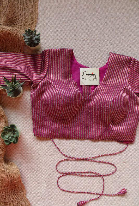 Pink Rimjhim Blouse - Eternity by Sakshi
