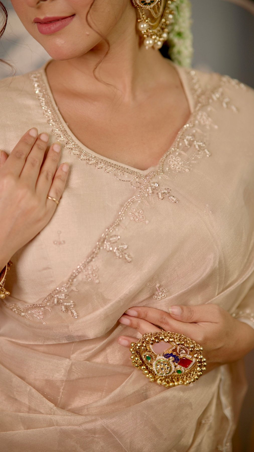 Pearl Handwork Raaz Saree - Eternity by Sakshi