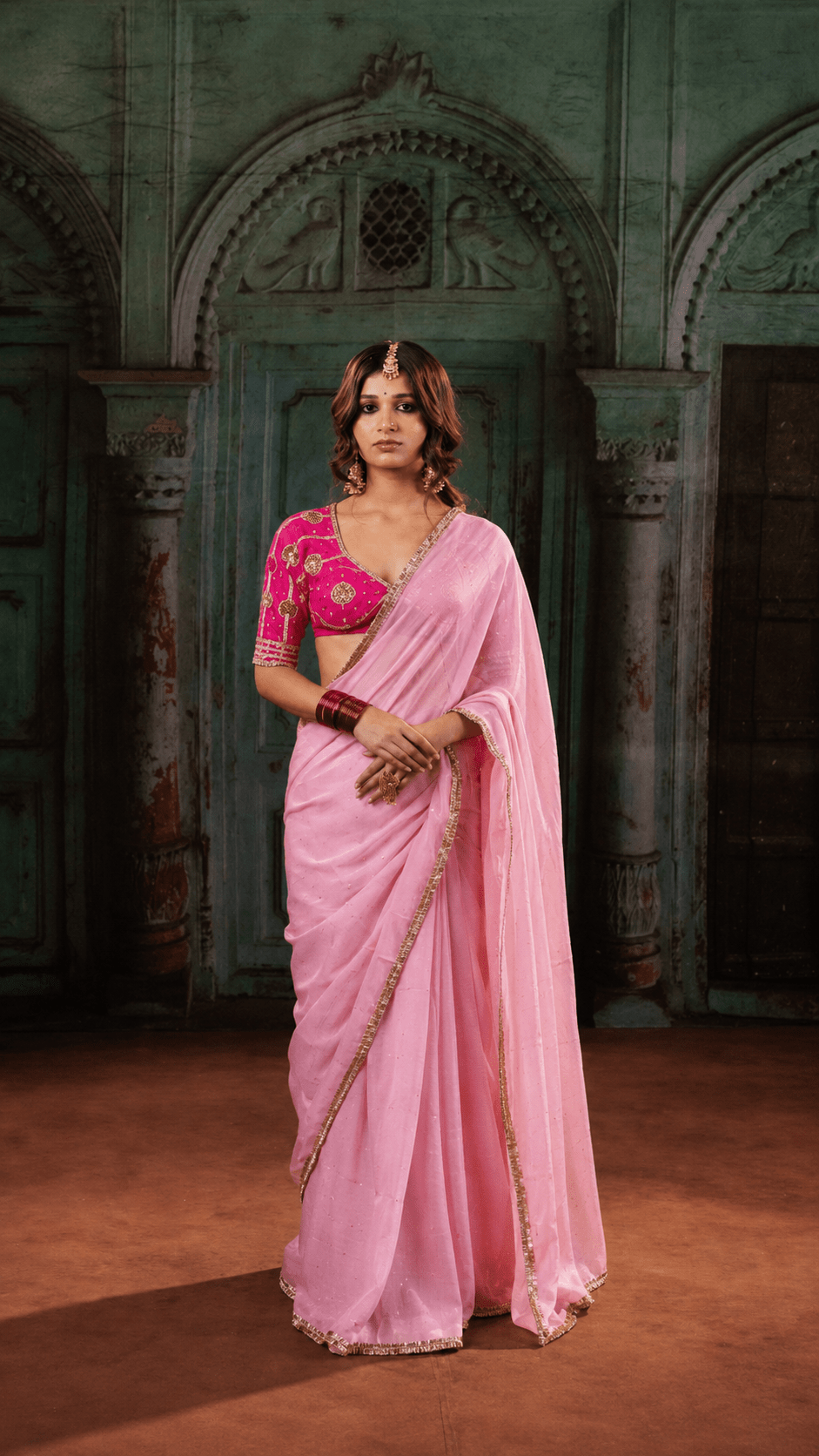 Gulaabi Gulbahar Saree - Eternity by Sakshi
