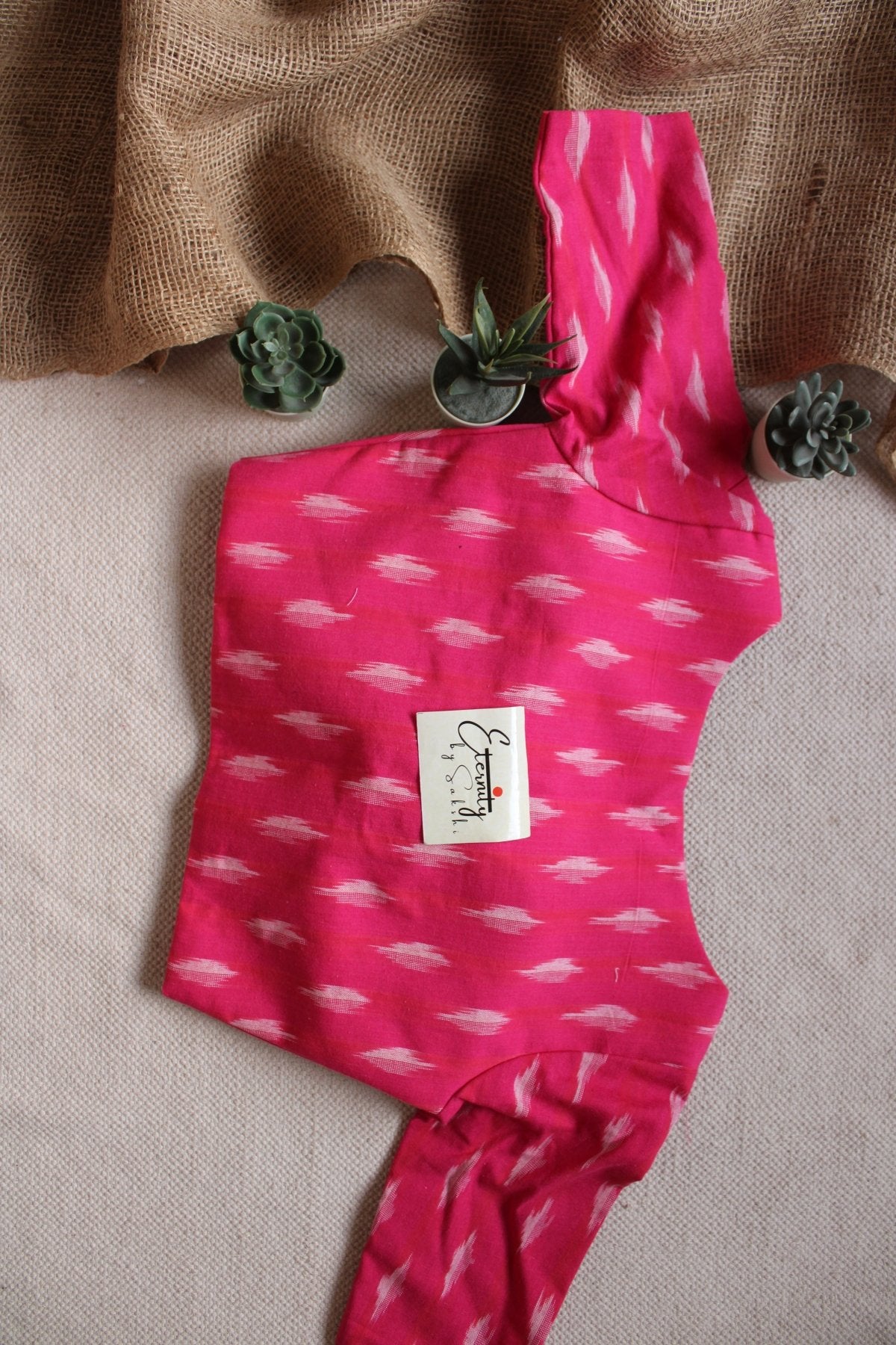 Rose Pink Ikkat Blouse - Eternity by Sakshi