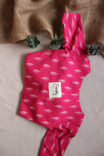Rose Pink Ikkat Blouse - Eternity by Sakshi