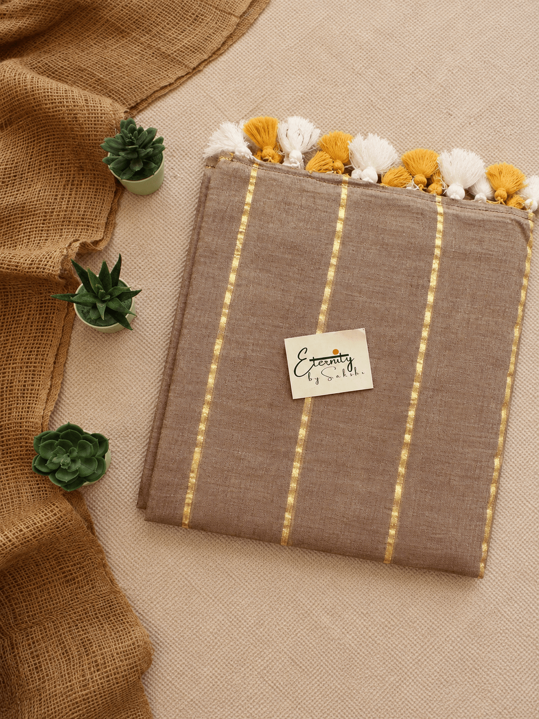 Cinnamon Suti Garage Saree - Eternity by Sakshi