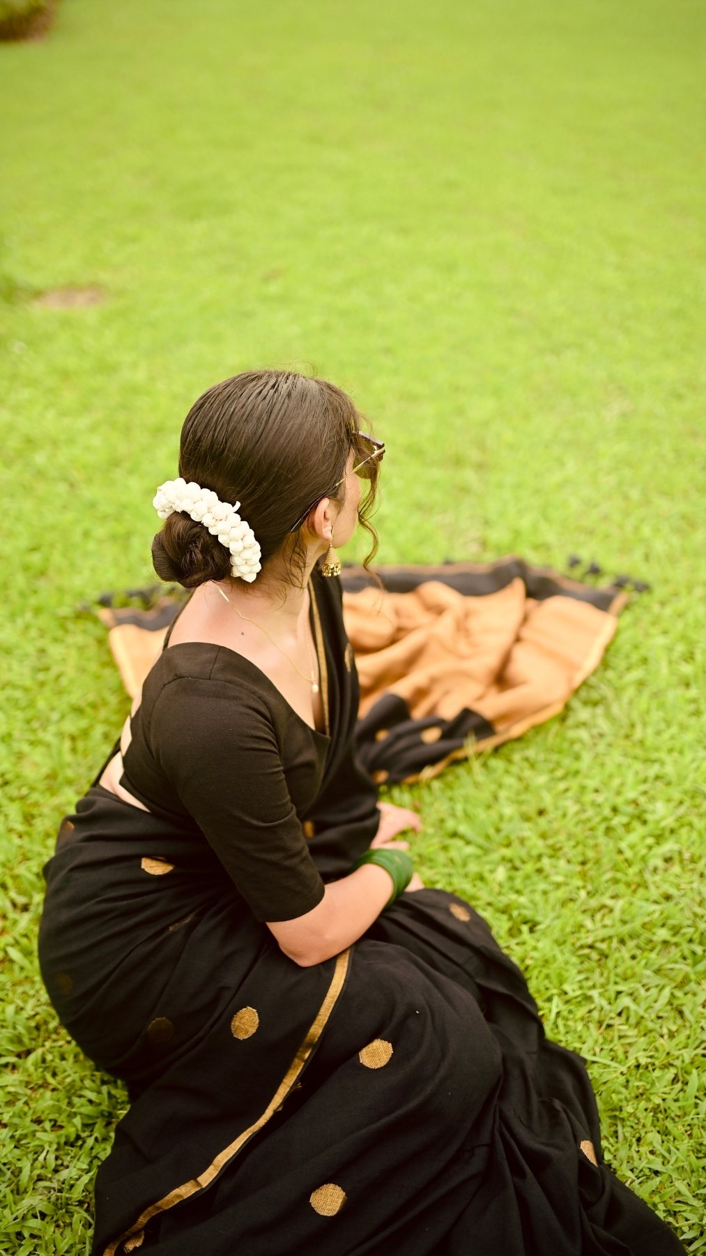 Black Polka Saree - Eternity by Sakshi