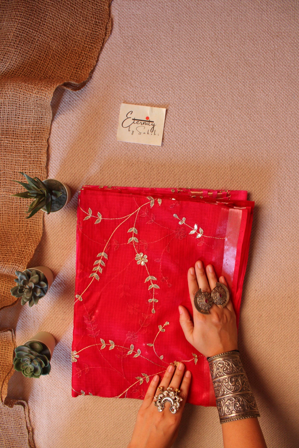 Red Kota Doriya Gottapatti Saree