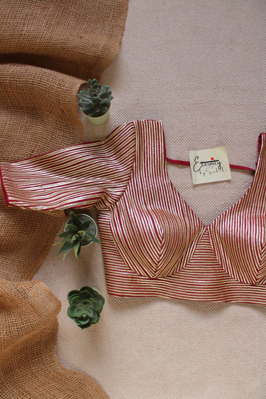 Red Chakori Blouse - Eternity by Sakshi