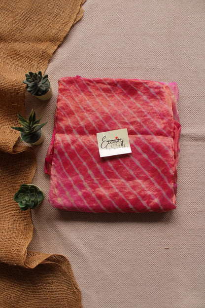 Pastel Pink Tissue Leheriya Saree - Eternity by Sakshi