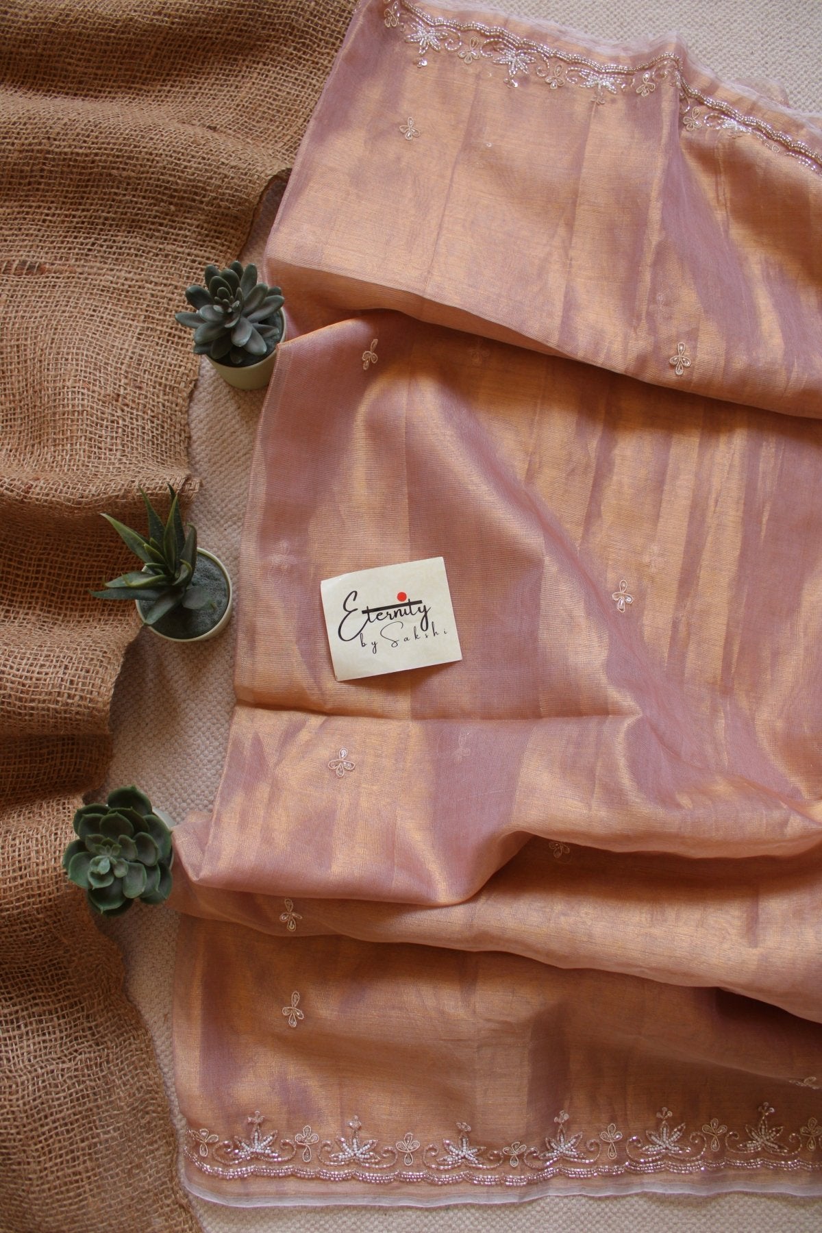 Peach Handwork Raaz Saree - Eternity by Sakshi