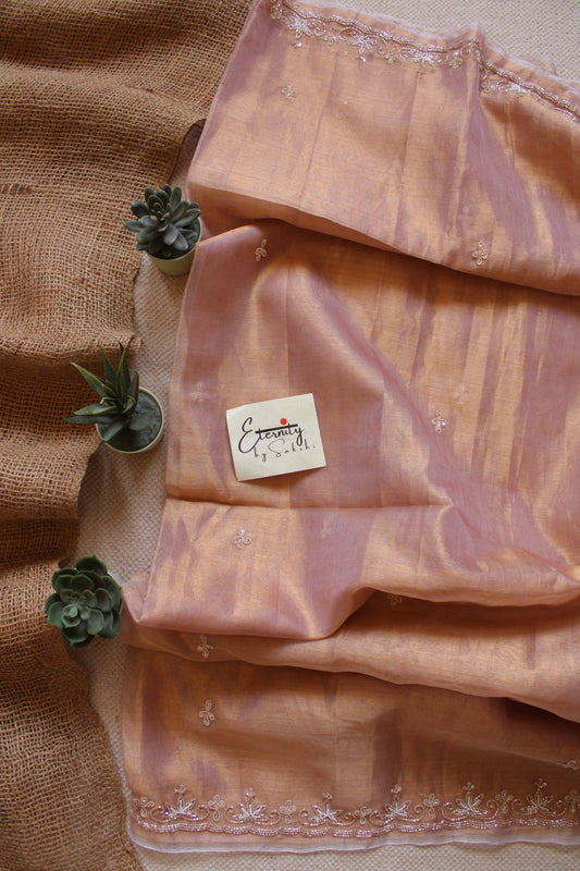 Peach Handwork Raaz Saree - Eternity by Sakshi