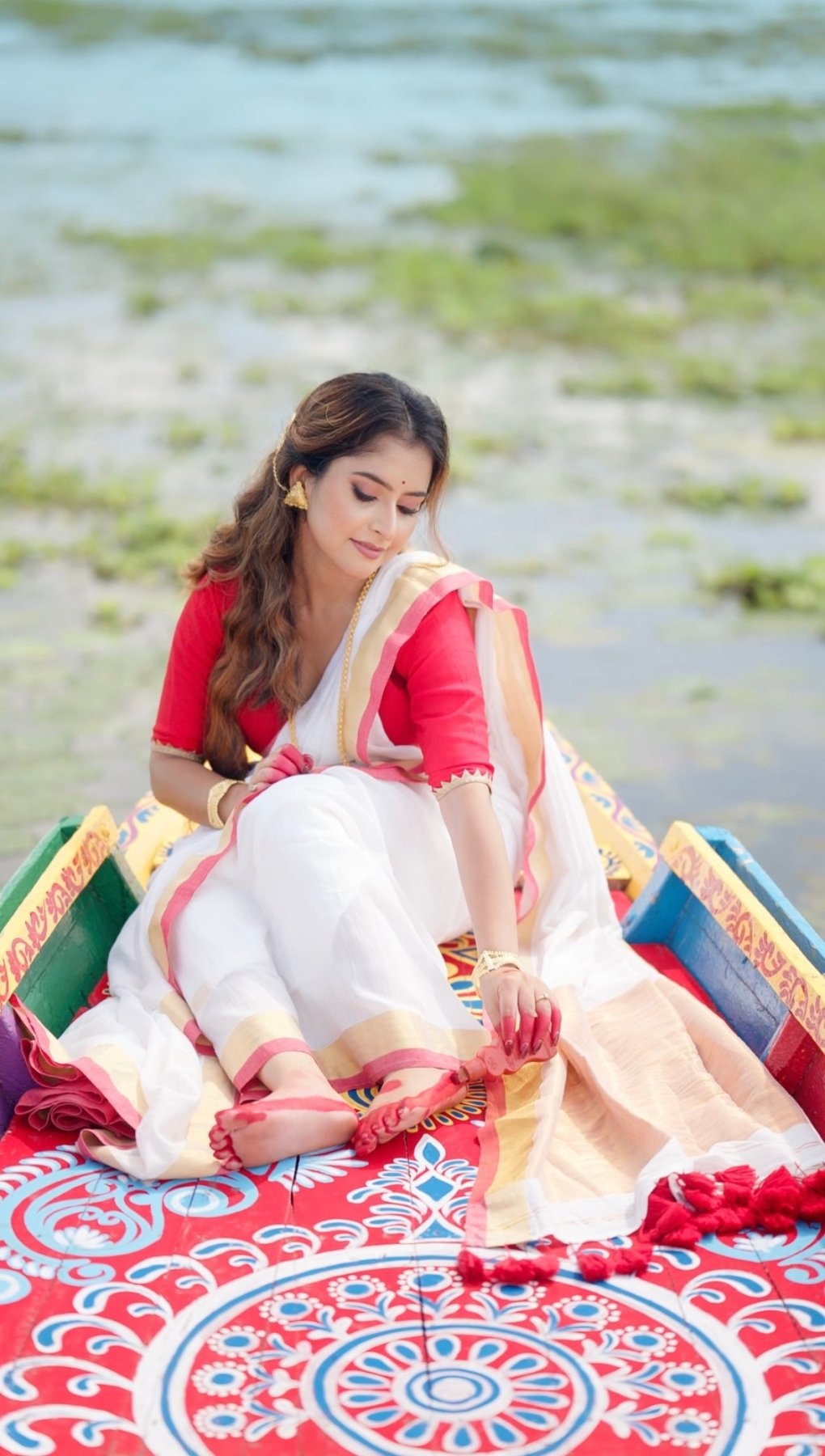 Pujo Polka Saree - Eternity by Sakshi