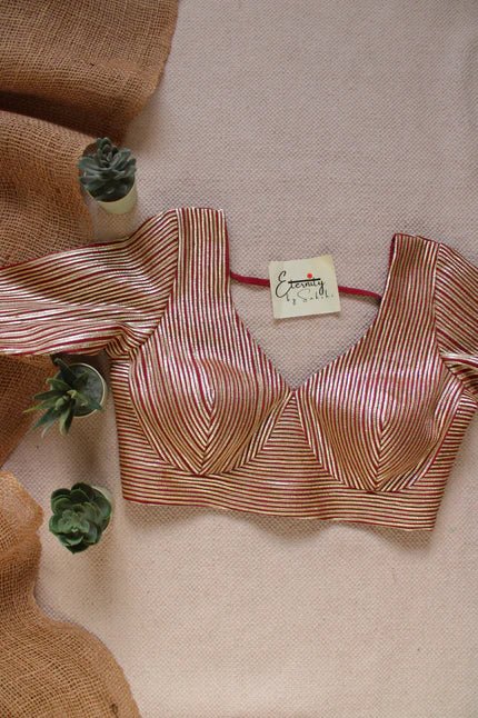 Red Chakori Blouse - Eternity by Sakshi