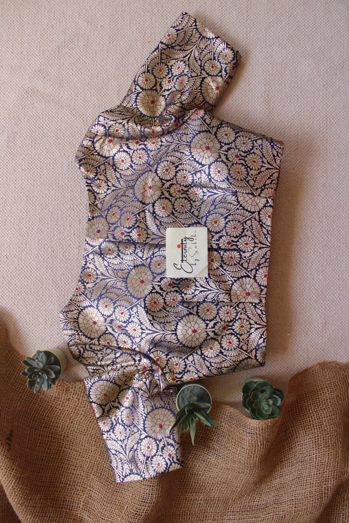 Blue Utsav Brocade Blouse - Eternity by Sakshi