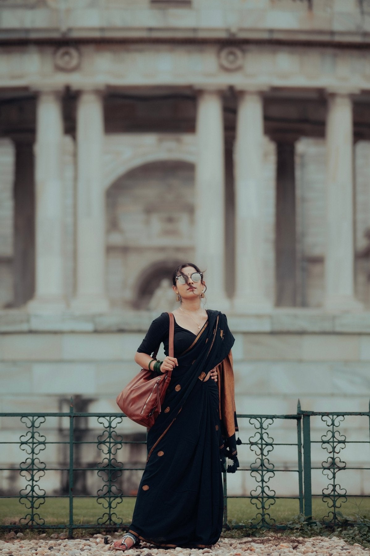 Black Polka Saree - Eternity by Sakshi