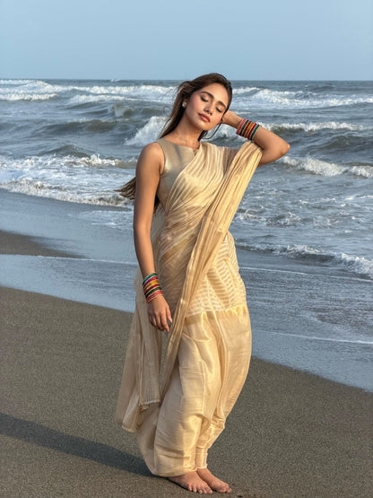 Gold Namasya Onam Saree - Eternity by Sakshi