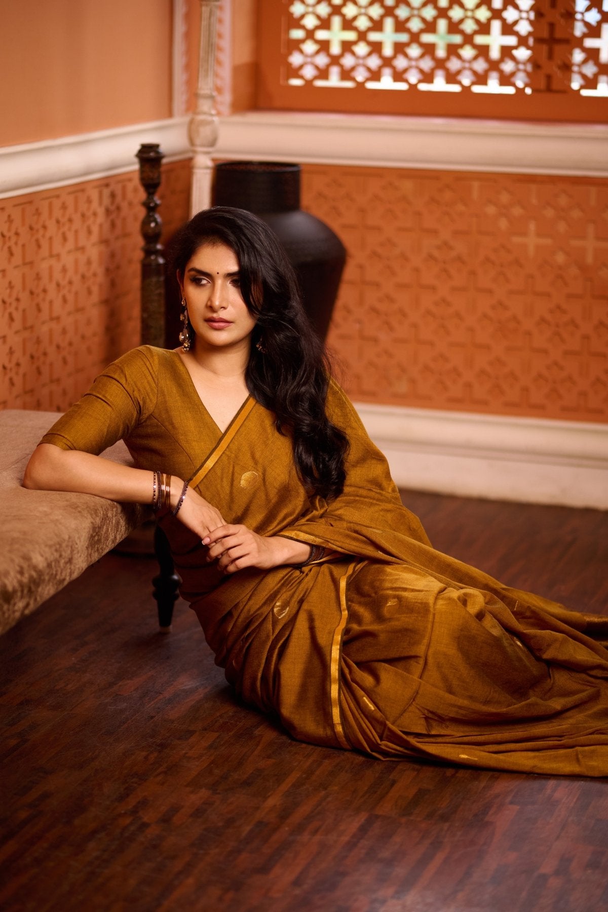 Yellow Polka Saree - Eternity by Sakshi