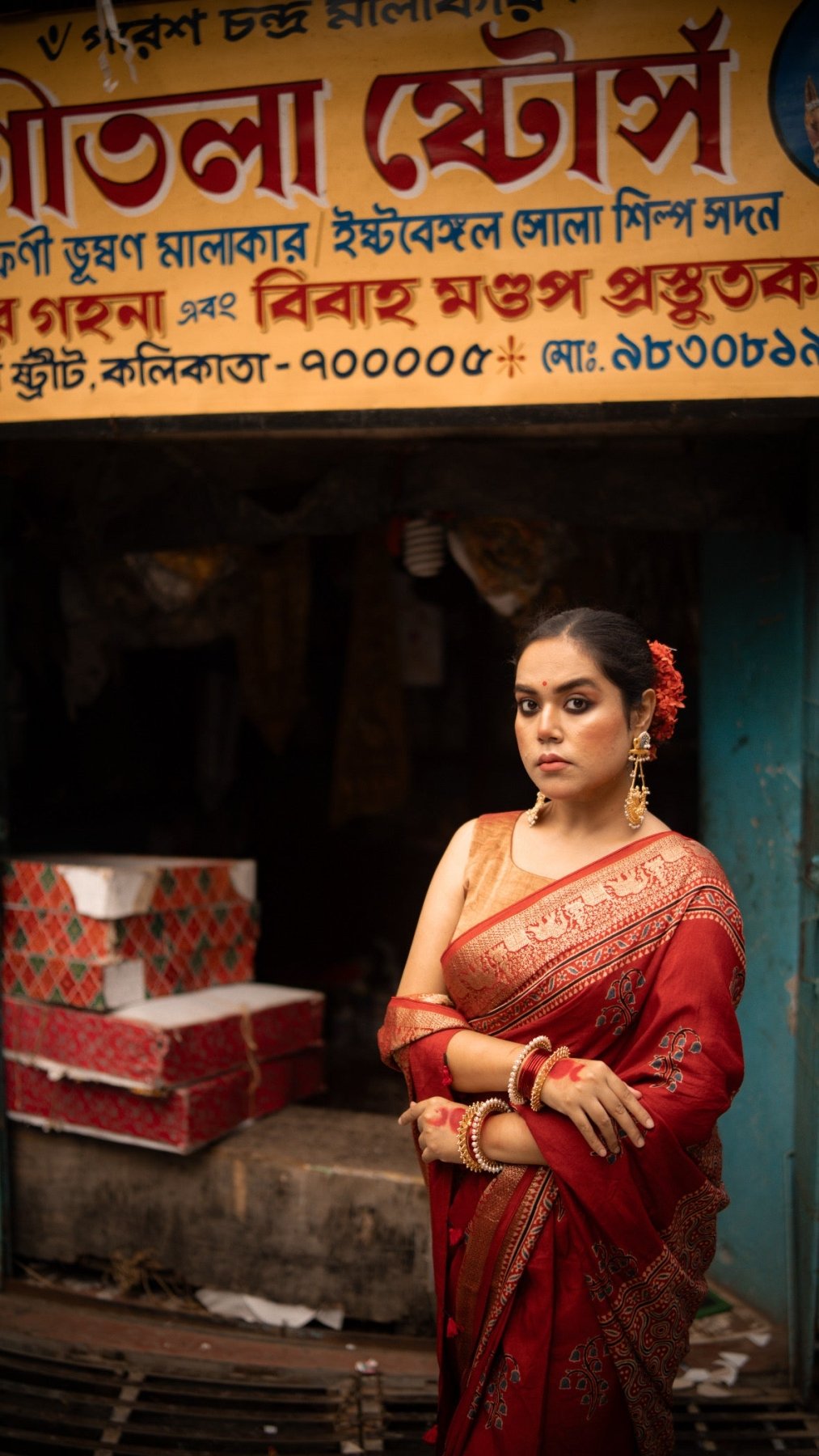 Exclsuive Dul Red Dola Silk Saree - Eternity by Sakshi