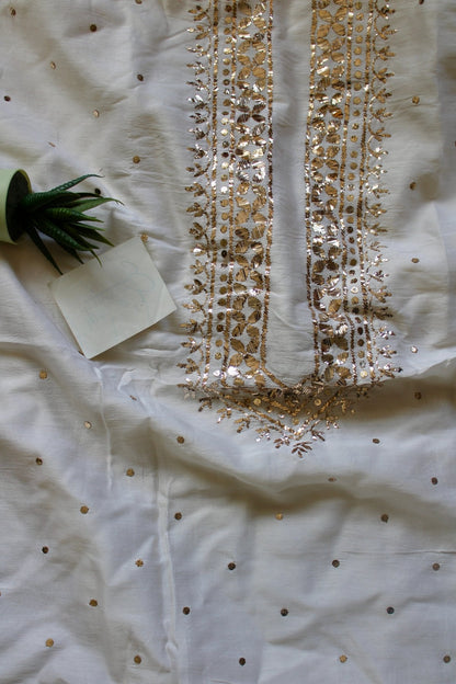 Lucknowi Handcrafted Chanderi Unstitched Mens Kurta Fabric 04 - Eternity by Sakshi