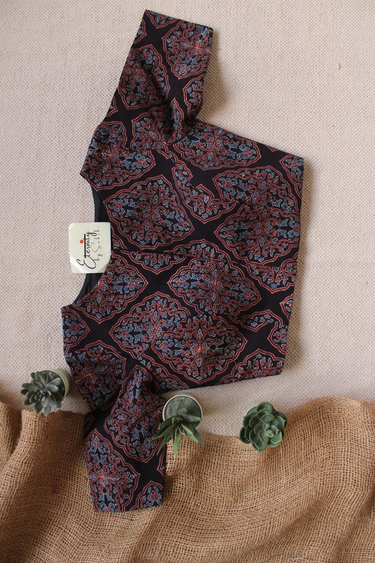 Ajrakh – Midnight Blouse - Eternity by Sakshi