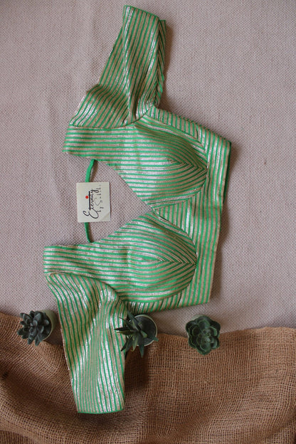 Green Chakori Blouse - Eternity by Sakshi