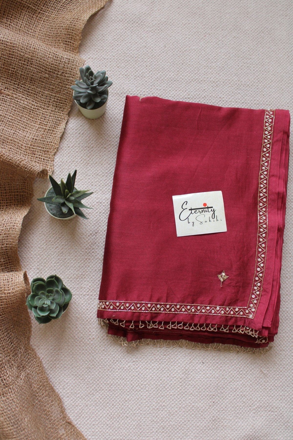 Maroon Nazrana Saree - Eternity by Sakshi