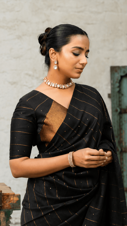 Black Galaxy Saree - Eternity by Sakshi