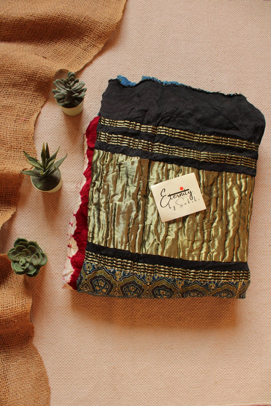 Maroon Modal Bandhani Saree - Eternity by Sakshi