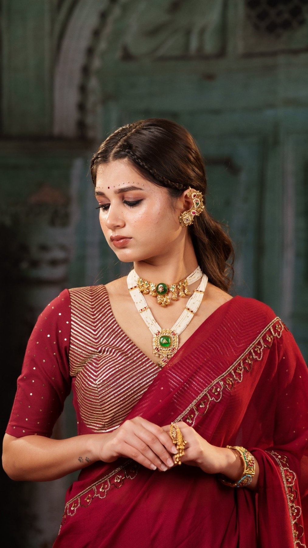 Scarlet Noor Saree - Eternity by Sakshi