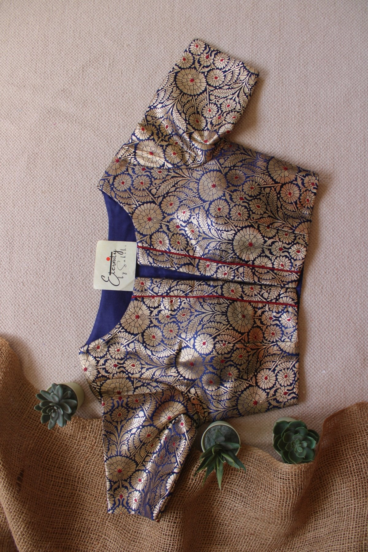 Blue Utsav Brocade Blouse - Eternity by Sakshi