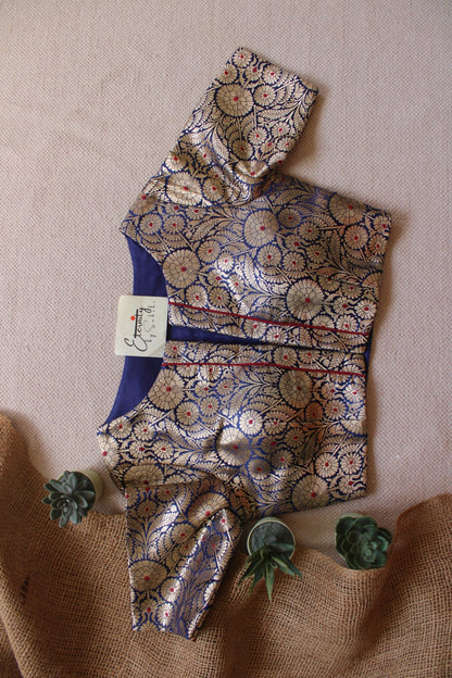Blue Utsav Brocade Blouse - Eternity by Sakshi