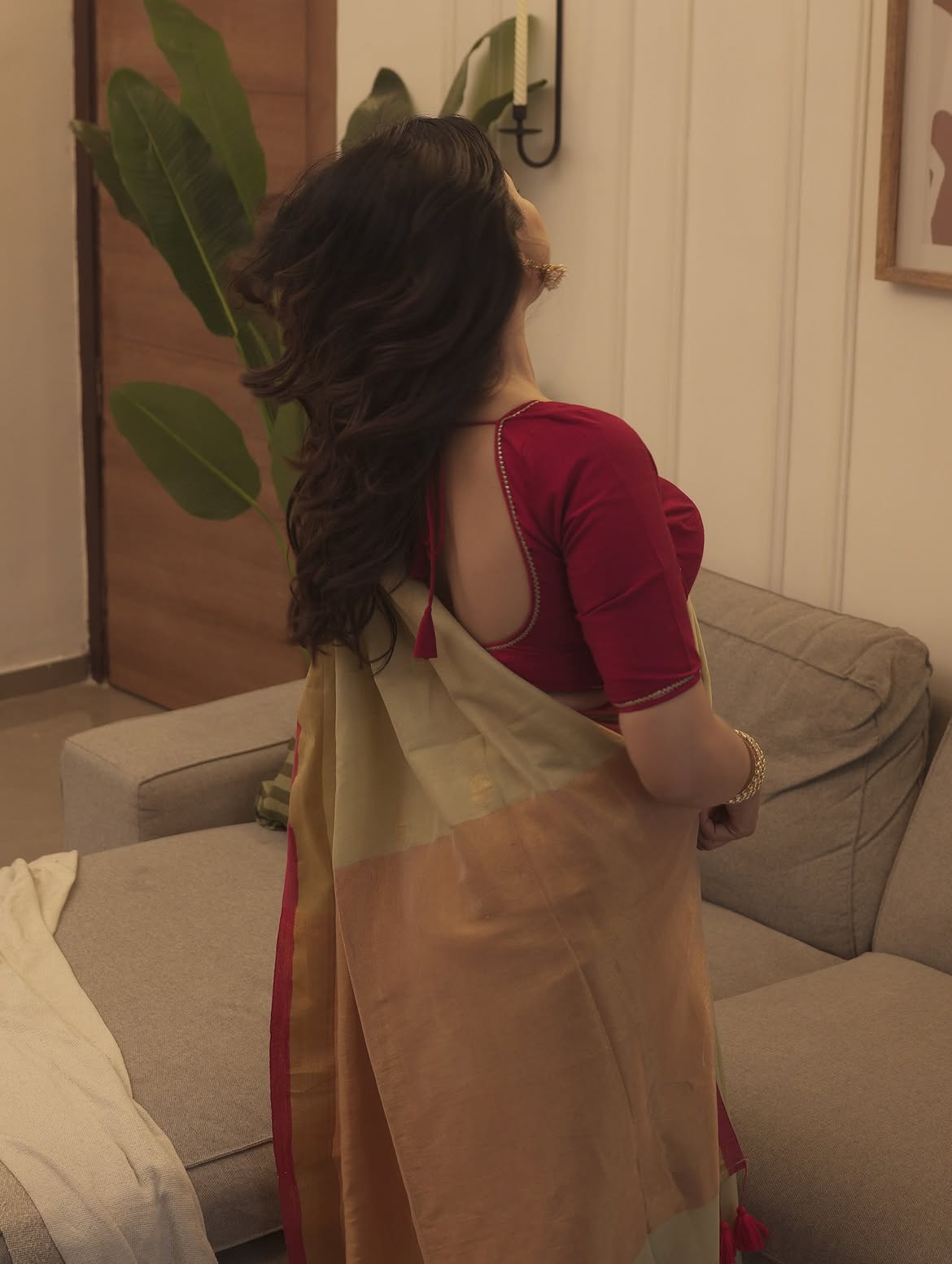 Matcha Polka Saree - Eternity by Sakshi