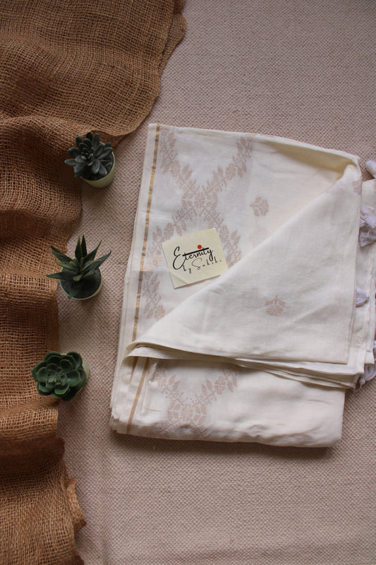 White Parv Saree - Eternity by Sakshi