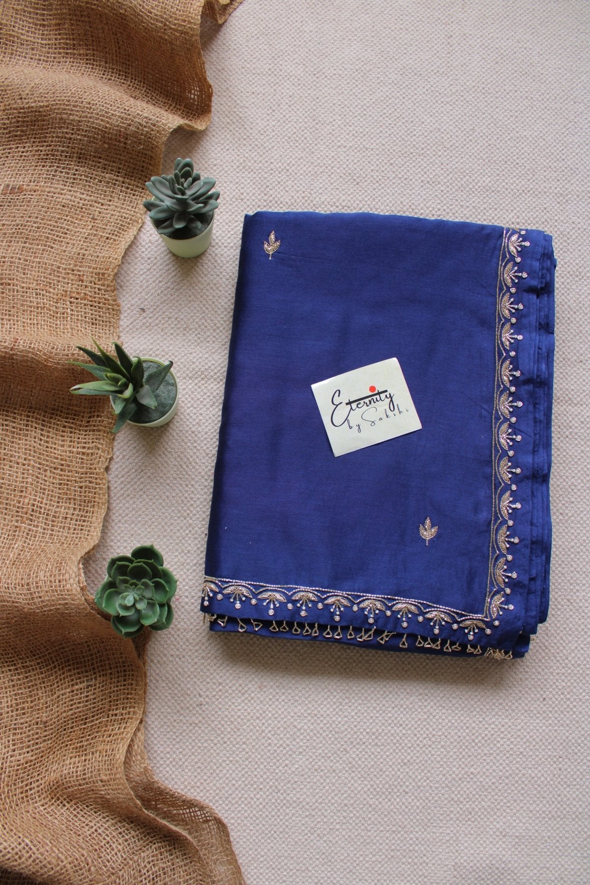 Blue Nazrana Saree - Eternity by Sakshi