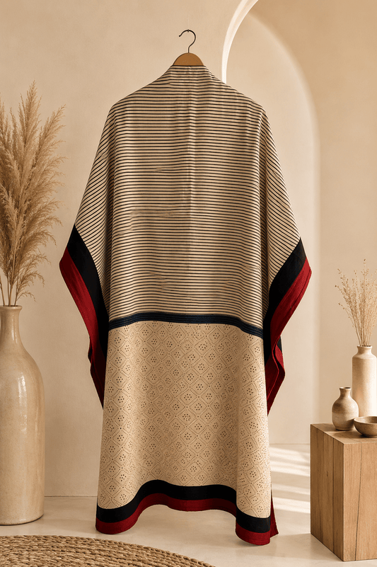 Kaftan Fabric Vanilla Stripes - Eternity by Sakshi