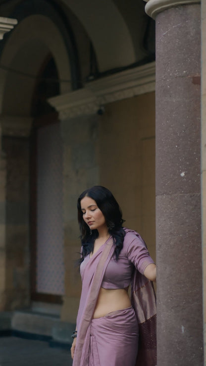 Mauve Raga Resham Saree - Eternity by Sakshi