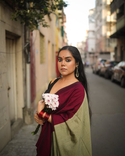 Beet Office saree