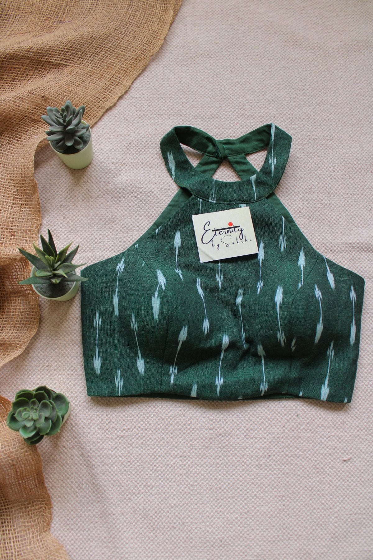 Green Halter Blouse - Eternity by Sakshi
