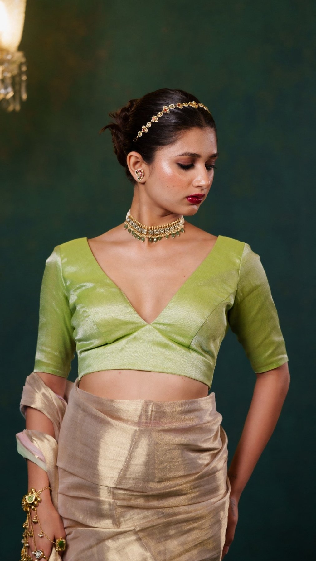 Mint Molten Blouse - Eternity by Sakshi