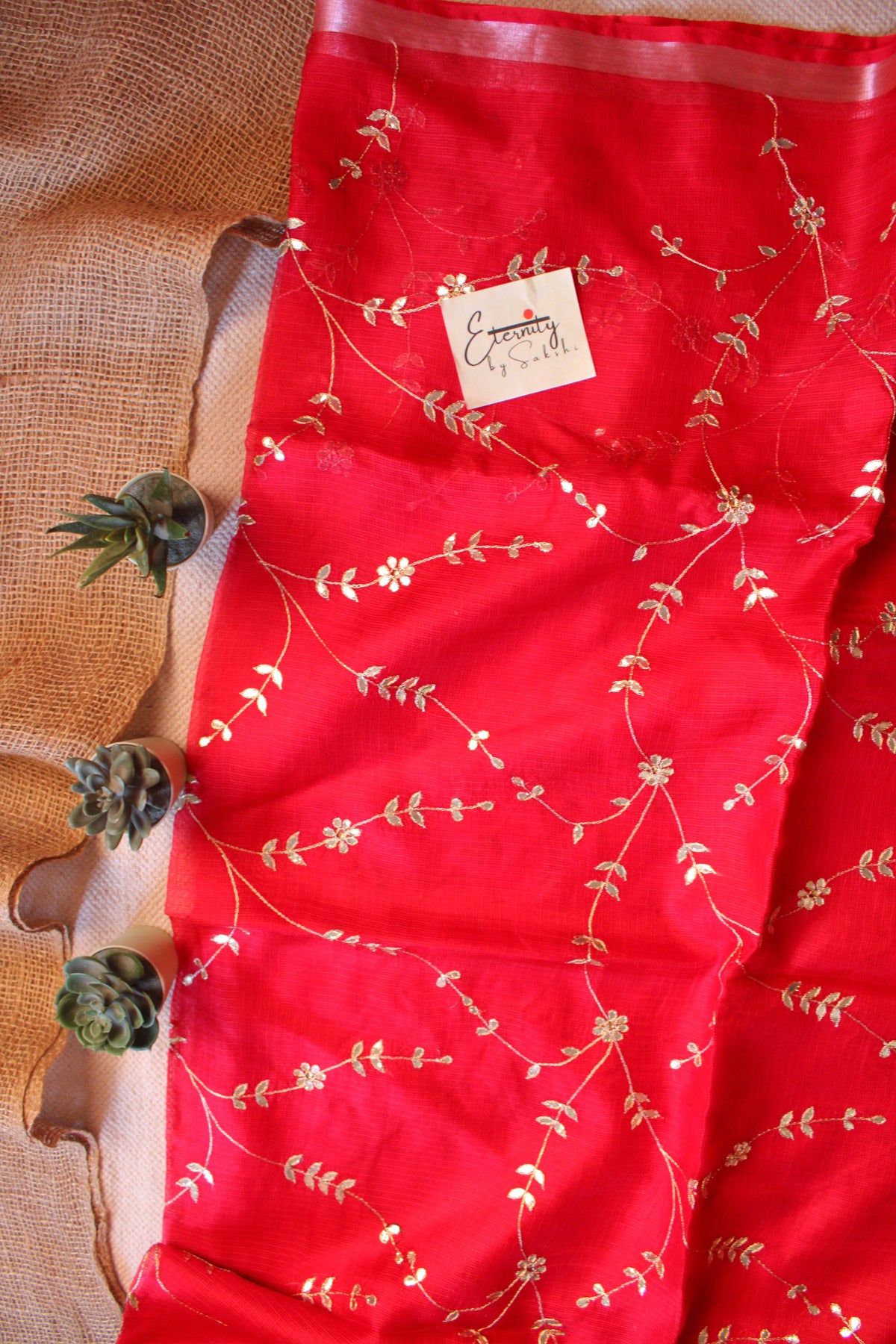 Red Kota Doriya Gottapatti Saree