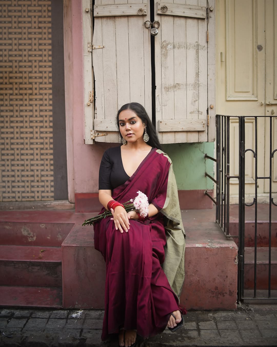 Beet Office saree