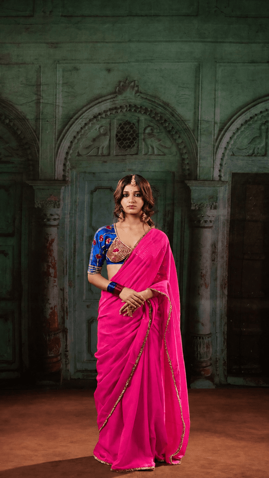 Pink Gulbahar Saree - Eternity by Sakshi