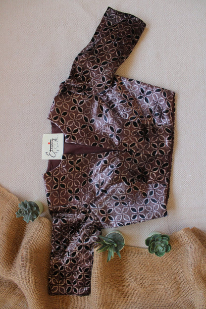 Mud Ajrakh Velvet Blouse - Eternity by Sakshi