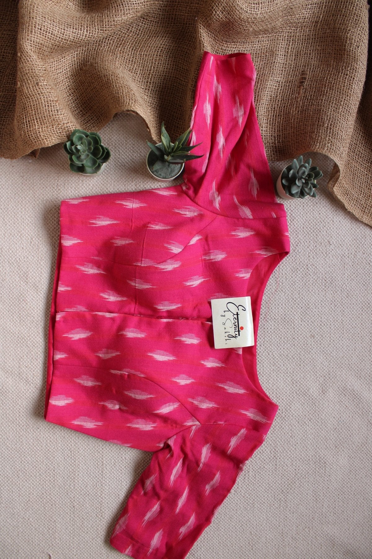 Rose Pink Ikkat Blouse - Eternity by Sakshi