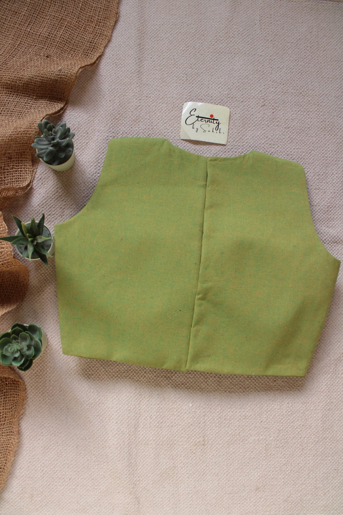 Green Petal Double Zip Mood Blouse - Eternity by Sakshi