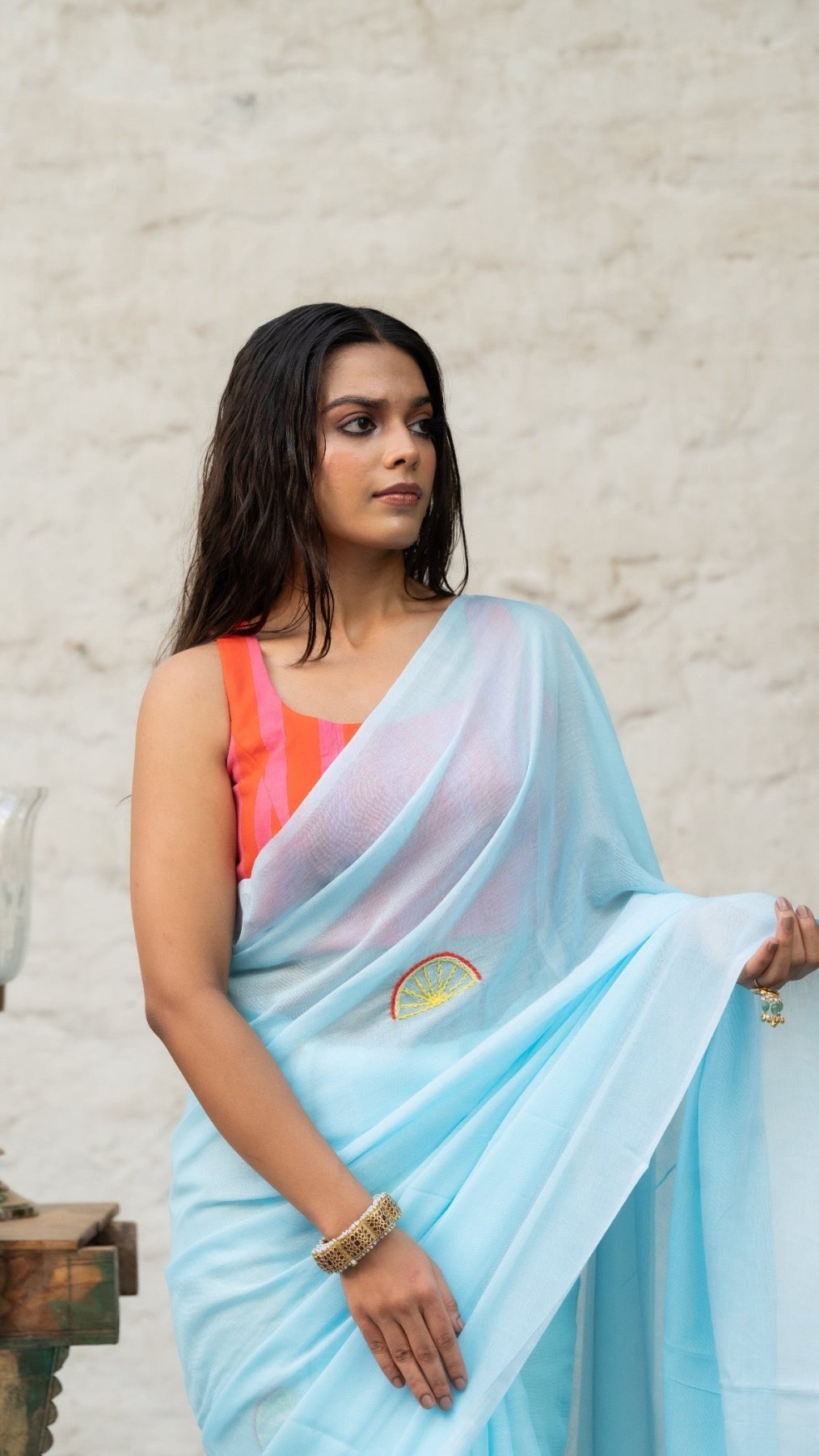 Skyloom Summer Watermelon Saree - Eternity by Sakshi