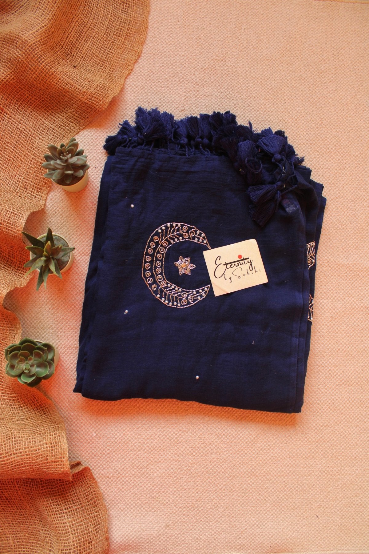 Midnight Chand Tara Handwork Saree - Eternity by Sakshi