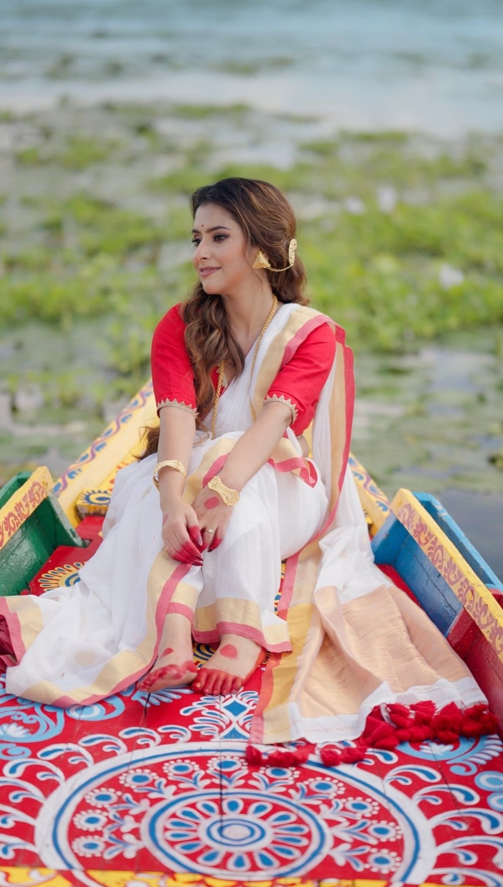 Pujo Polka Saree - Eternity by Sakshi