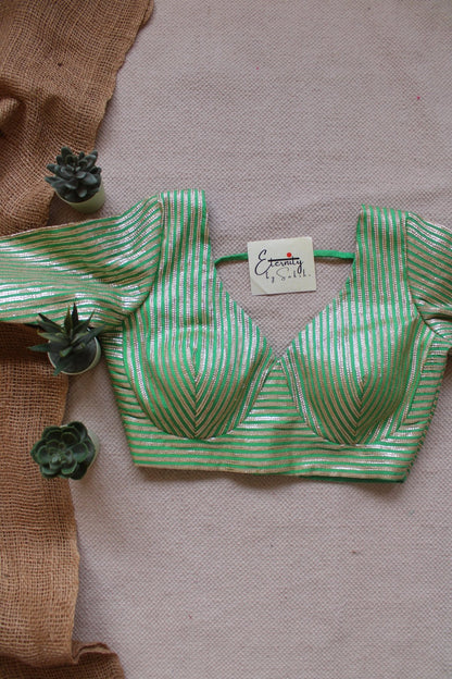 Green Chakori Blouse - Eternity by Sakshi